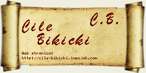 Ćile Bikicki vizit kartica